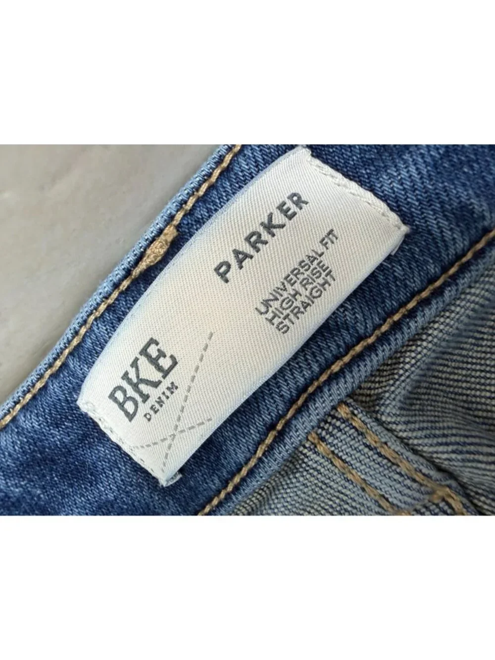 BKE Parker Jeans Women's 31X32 High Rise Straight Fit Stretch Denim Y2K Buckle